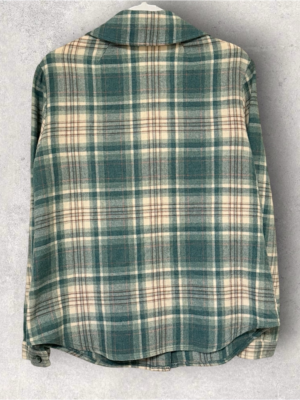 Vintage 1970’s Pendleton Women’s Wool Plaid Camp Collar Button Down Shirt Sz 16 - Picture 2 of 5